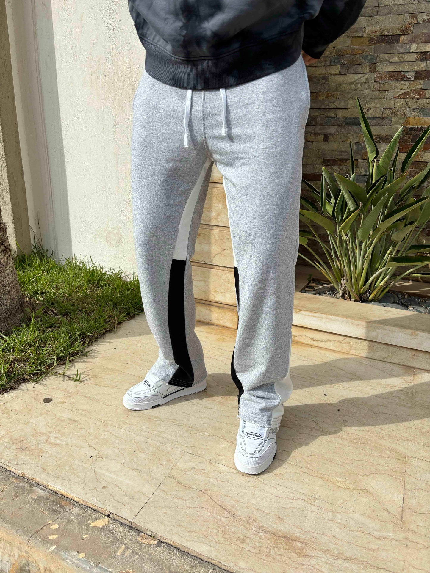 Flared Joggers - Marl Grey