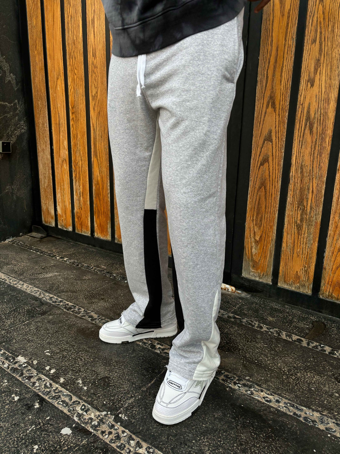 Flared Joggers - Marl Grey