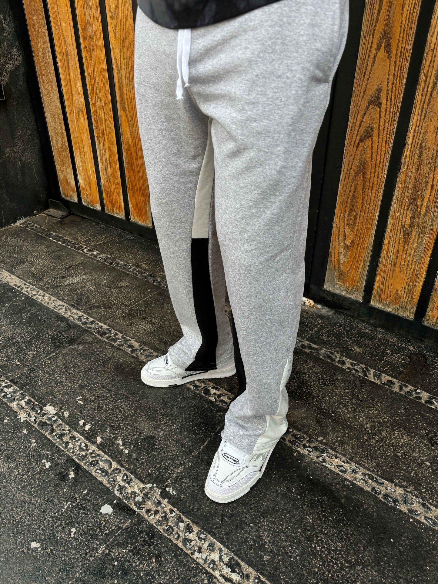 Flared Joggers - Marl Grey