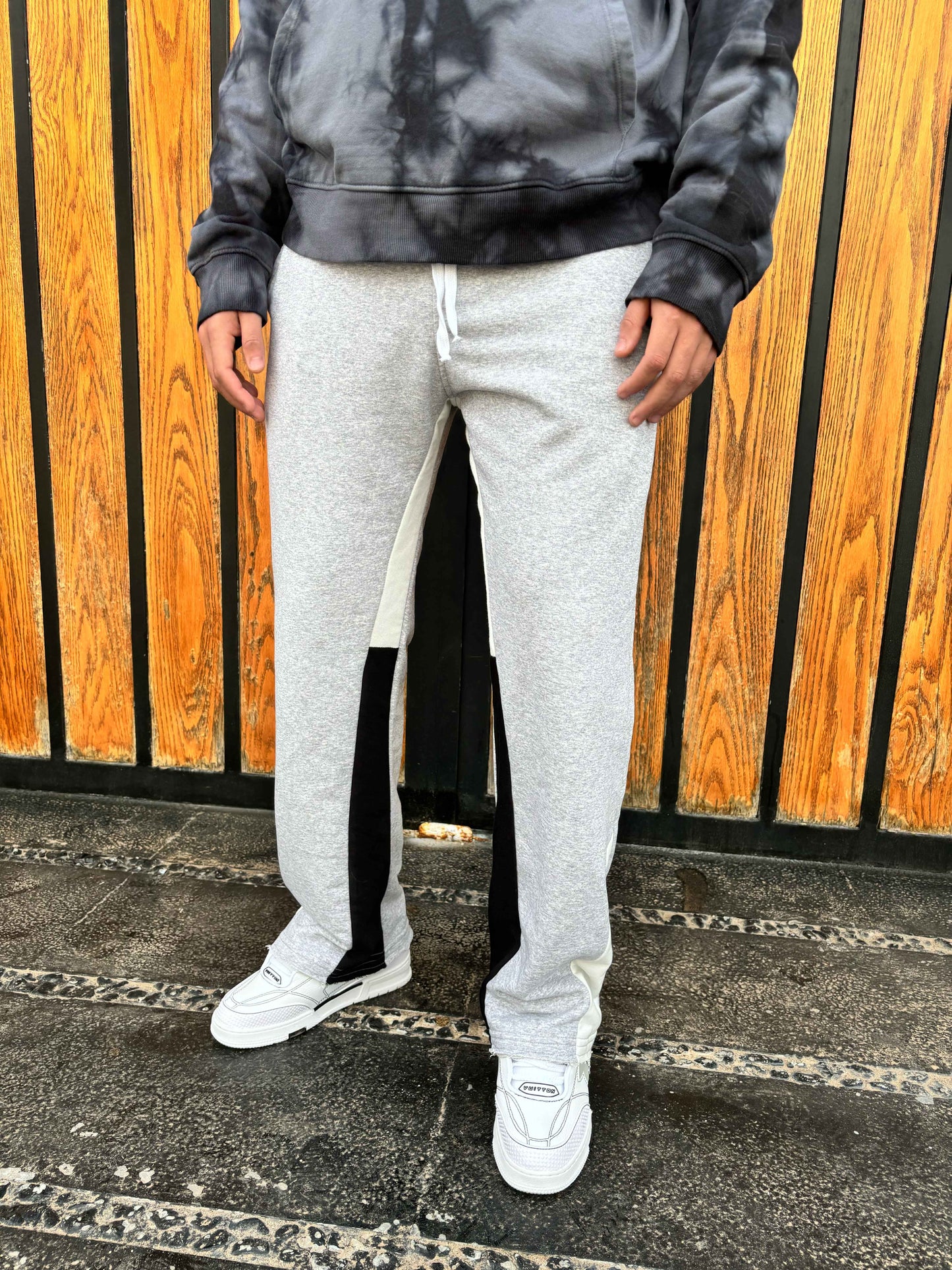 Flared Joggers - Marl Grey