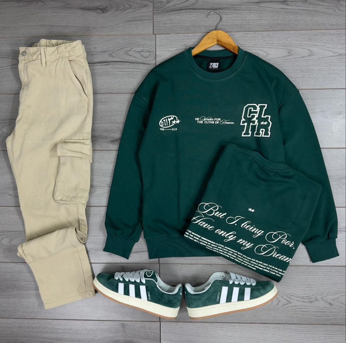 CLTR oversized sweatshirt- night Green