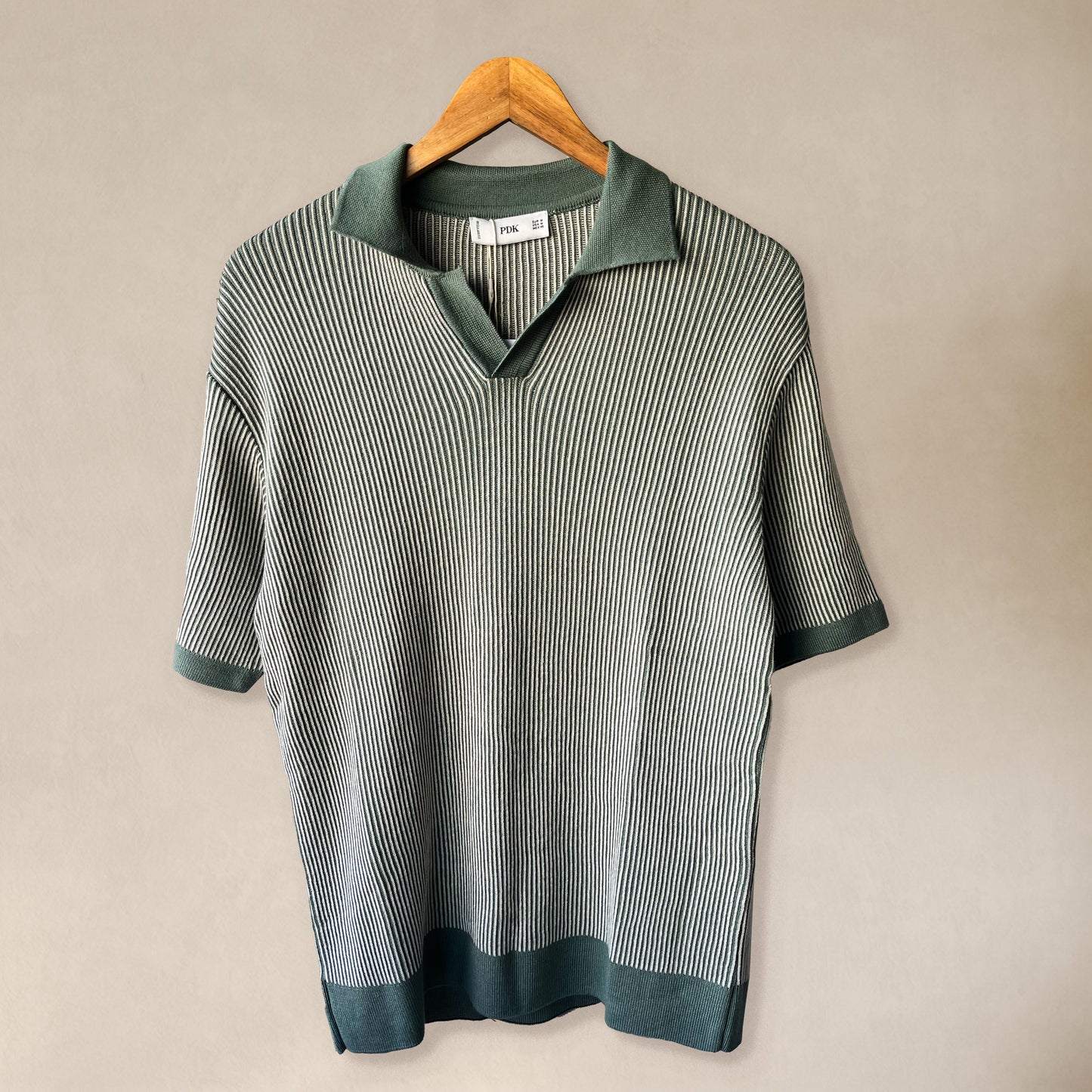 KNIT COTTON POLO SHIRT - Vert Olive